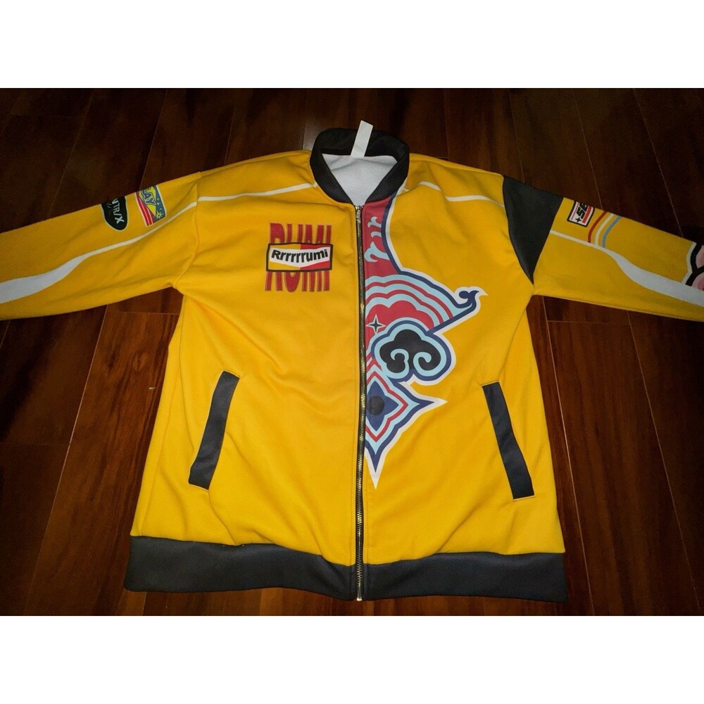 Netflix Huntrix RUMI Racing Jacket XL Seoul Anime Zip Up Kpop Demon Hunters